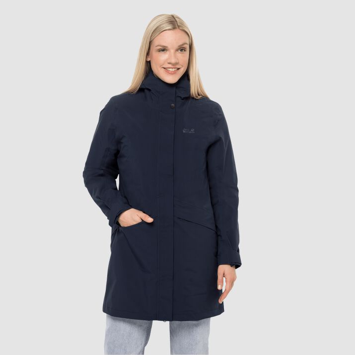 Jack Wolfskin Womens Silent Wisper 3-in-1 Coat Navy 301682LFT